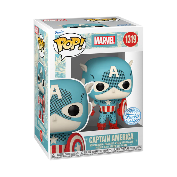 Marvel - D100 - Captain America Retro Reimagined Pop! Vinyl Figure - Toys &  Gadgets - ZiNG Pop Culture