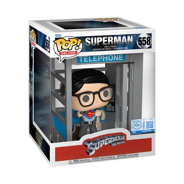 Superman: The Movie - Superman (In Phone Booth) #558 Funko Pop! Deluxe