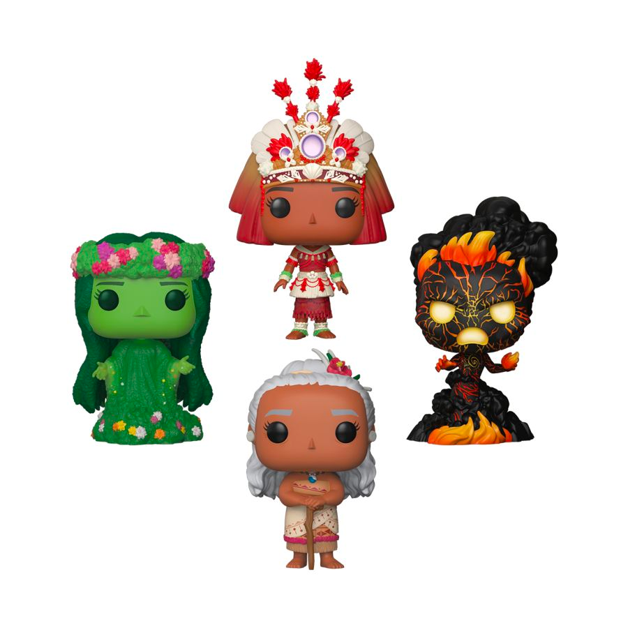 Disney - Moana (Glow Te Ka) 4-Pack Funko Pop!