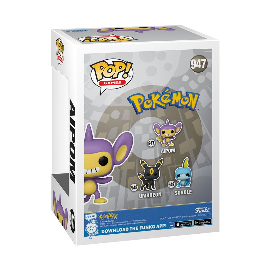 Pokemon - Aipom Flocked Funko Pop!