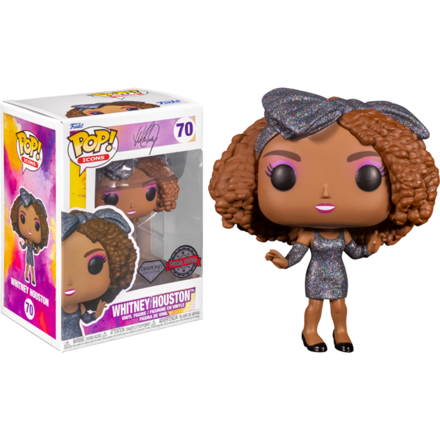 Whitney Houston - Whitney Houston How Will I Know Diamond Glitter Funko Pop! (DAMAGED BOX)