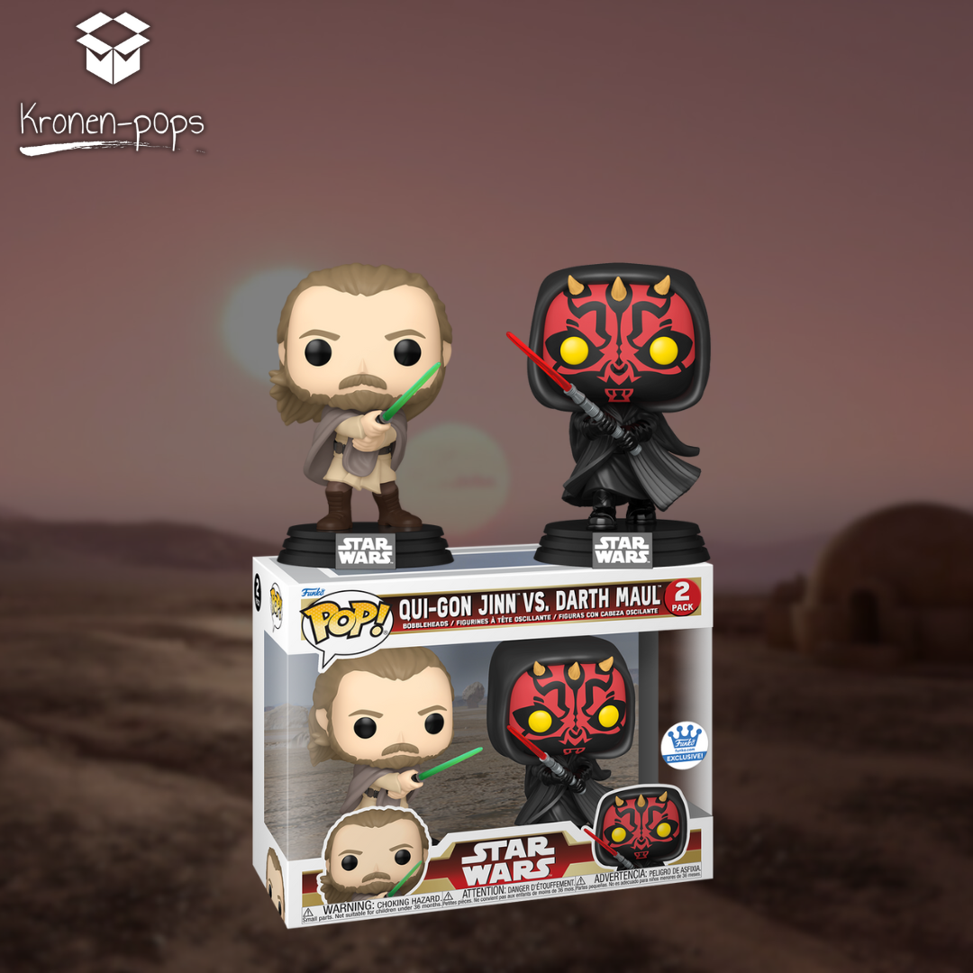 Star Wars Episode I: The Phantom Menace - Qui-Gon Jinn vs. Darth Maul Funko Pop! 2-Pack