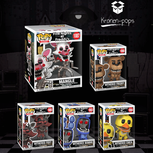 Five Nights at Freddy’s - FNAF Withered Bundle (Set of 5) Funko Pop! Vinyl Figures