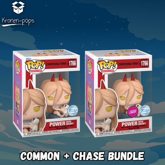 Chainsaw Man - Power with Meowy Common + Chase Funko Pop! Bundle