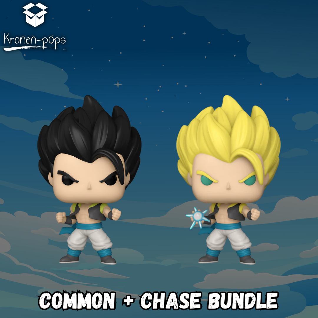 Dragon Ball Super: Broly - Super Saiyan Gogeta (Charting Kidan) Common + Chase Funko Pop! Bundle