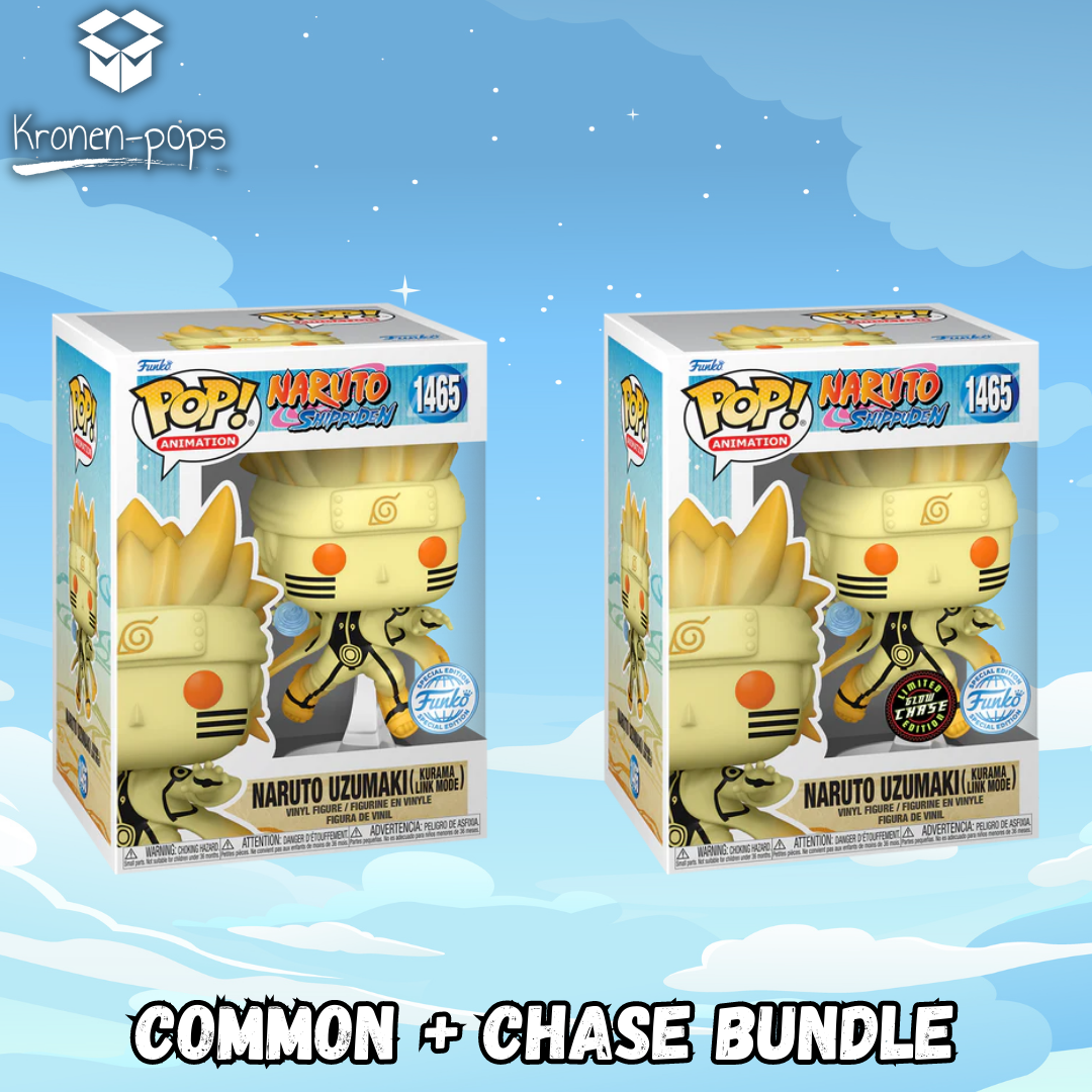 Naruto - Naruto Uzumaki (Kurama Link Mode) Common + Chase Funko Pop! Bundle