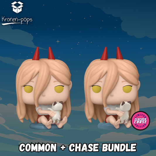 Chainsaw Man - Power with Meowy Common + Chase Funko Pop! Bundle