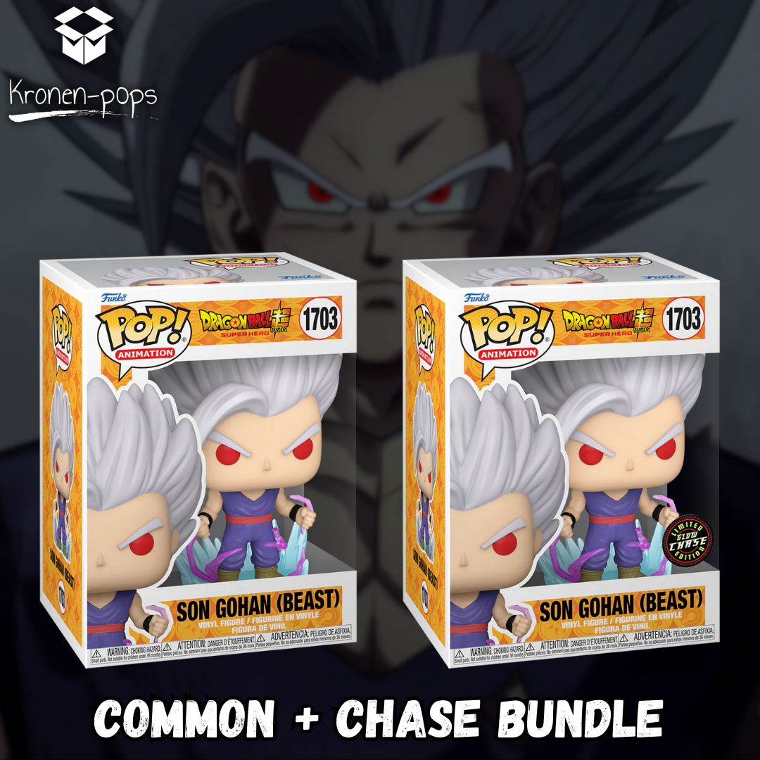 Dragon Ball Super: Super Hero - Son Gohan (Beast) Common + Chase Funko Pop! Bundle