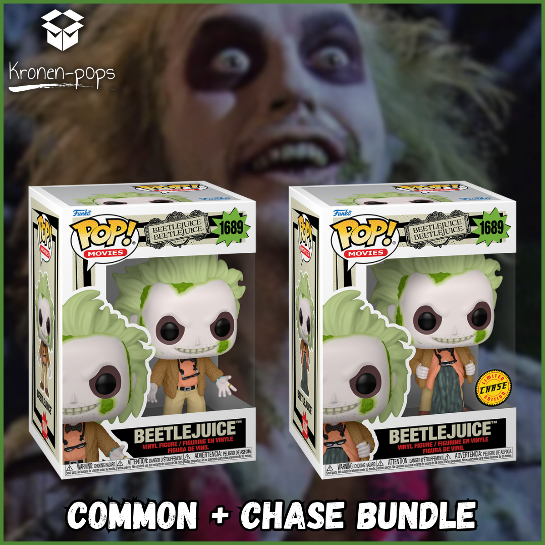 Beetlejuice Beetlejuice - Beetlejuice in Cardigan Common + Chase Funko Pop!