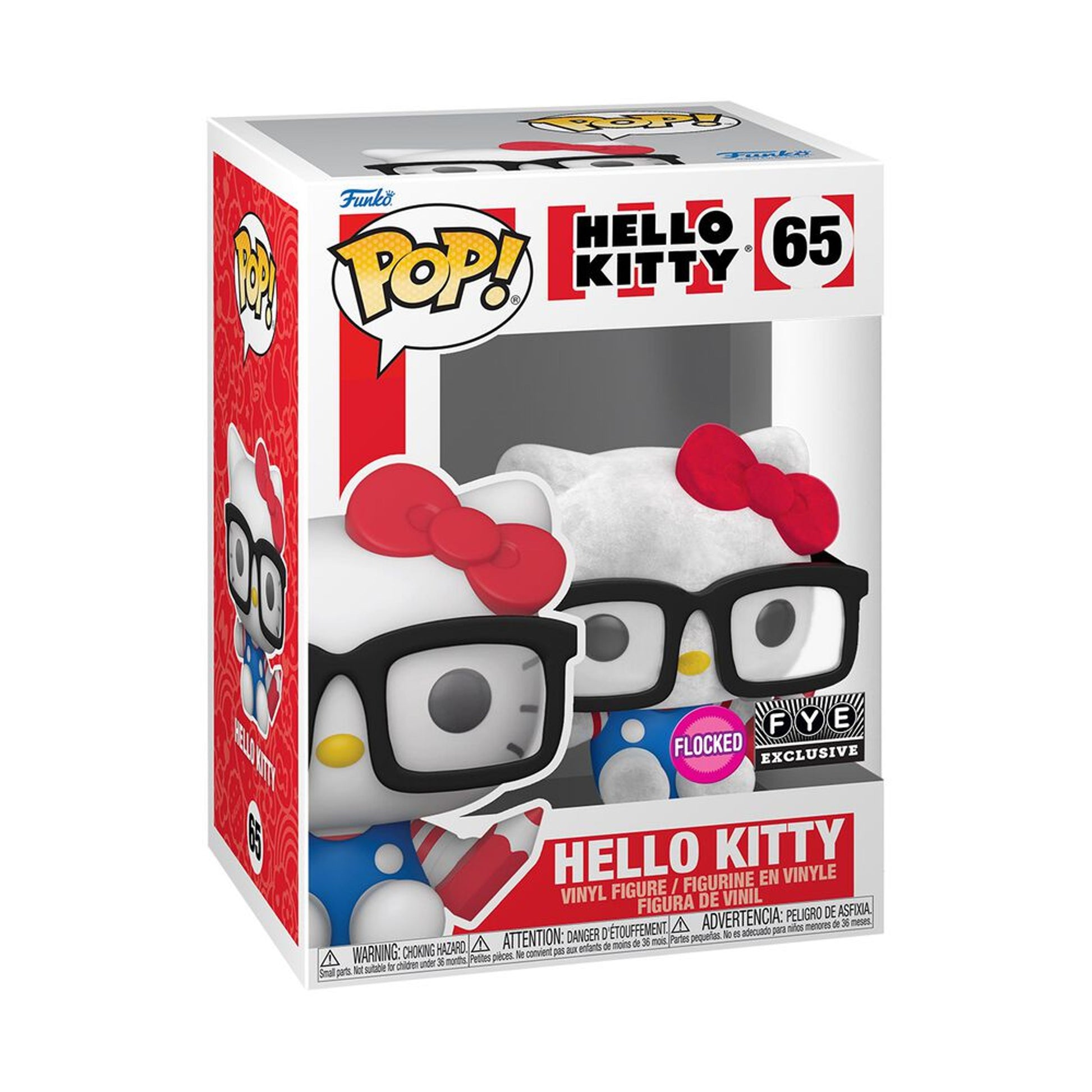 Hello Kitty - Flocked Hipster Nerd Funko Pop!