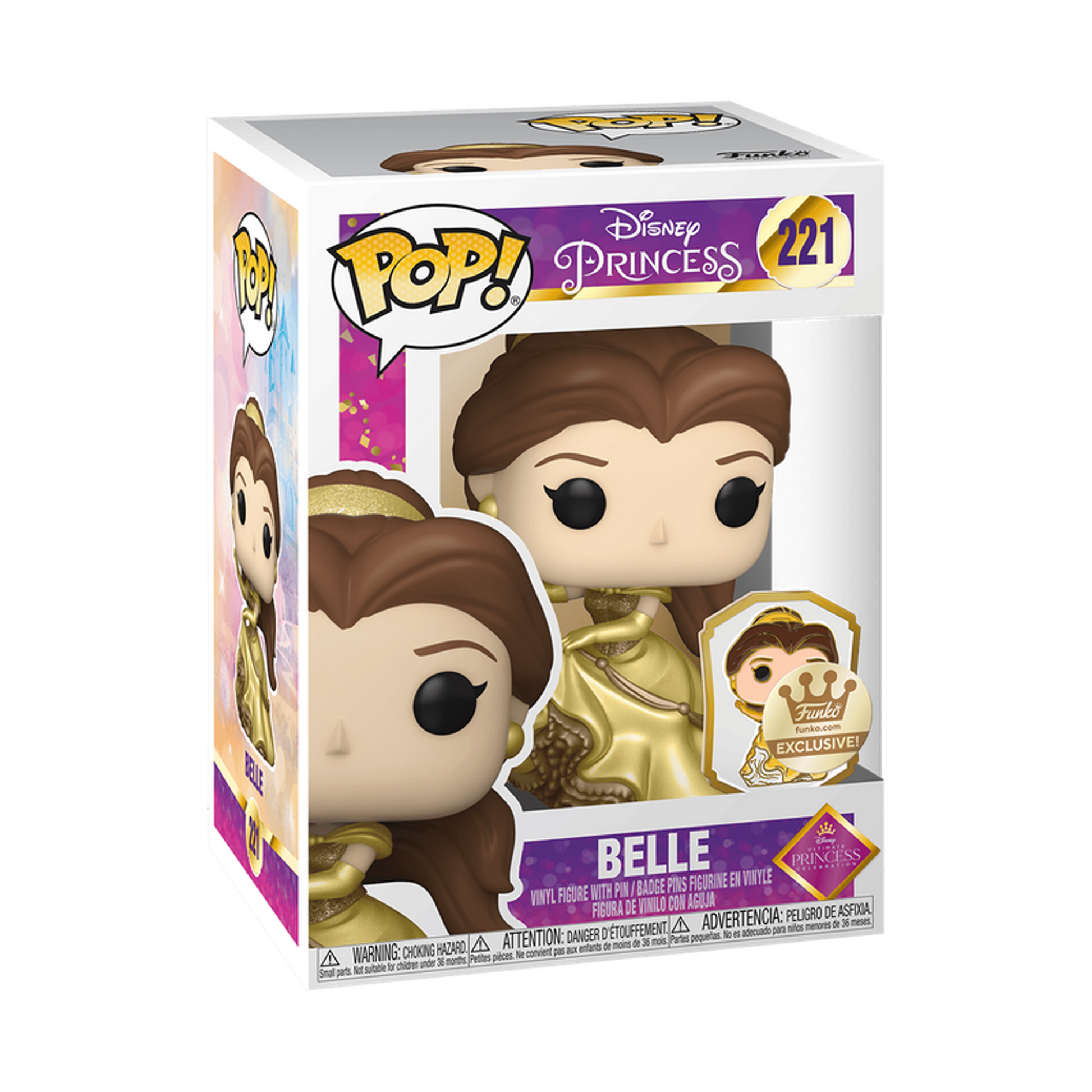 Disney - Belle (Gold) With Pin Funko Pop!