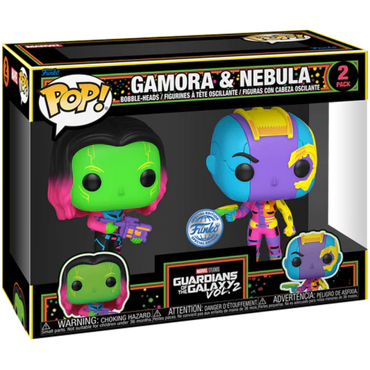 Marvel Infinity Saga - Gamora & Nebula Black Light Funko Pop! 2pack (DAMAGED BOX)