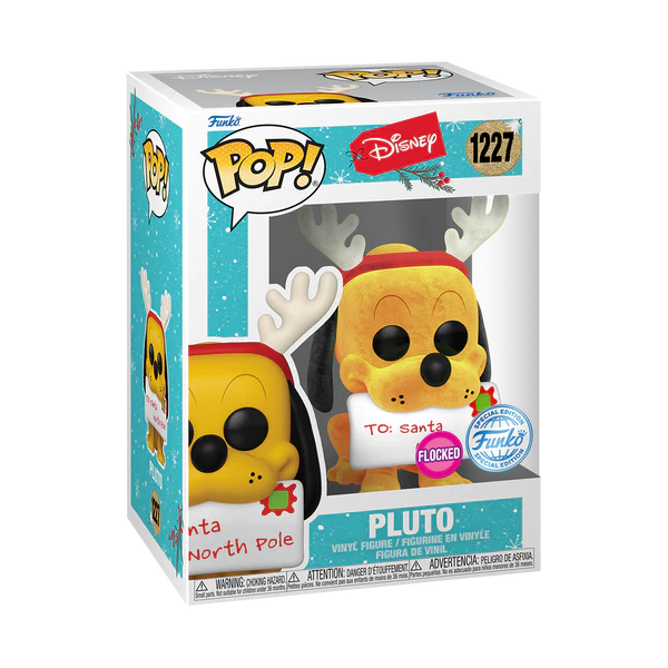 Disney - Holiday Pluto (Flocked) Funko Pop!