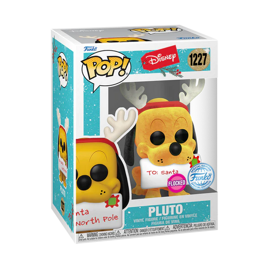 Disney - Holiday Pluto (Flocked) Funko Pop!