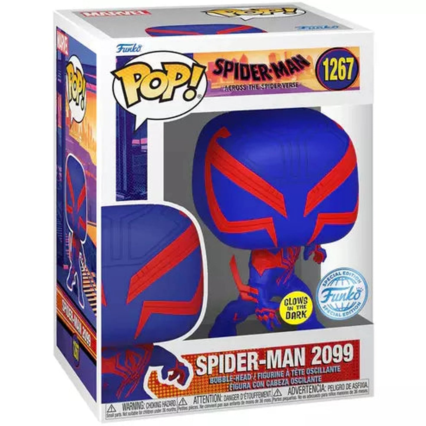 Spider-Man Across The Spider-Verse - Spider-Man 2099 Glow Funko Pop! (DAMAGED BOX)
