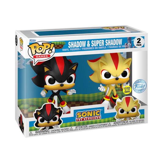 Sonic The Hedgehog - Shadow and Super Shadow Glow Funko Pop! 2-Pack