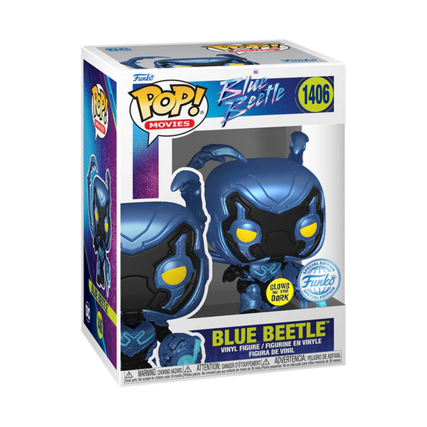 DC Blue Beetle - Blue Beetle With Weapon Glow Funko Pop!