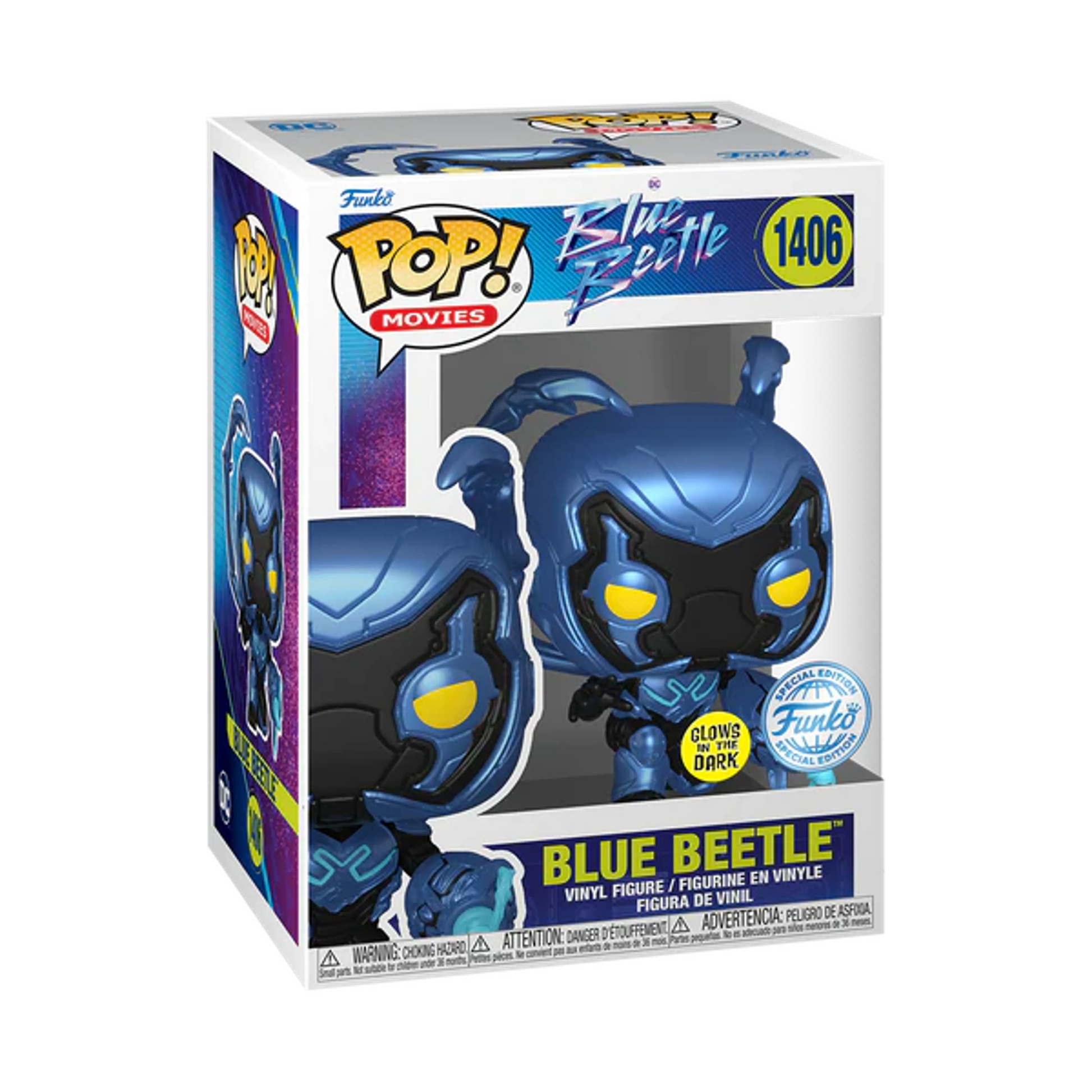 DC Blue Beetle - Blue Beetle With Weapon Glow Funko Pop!