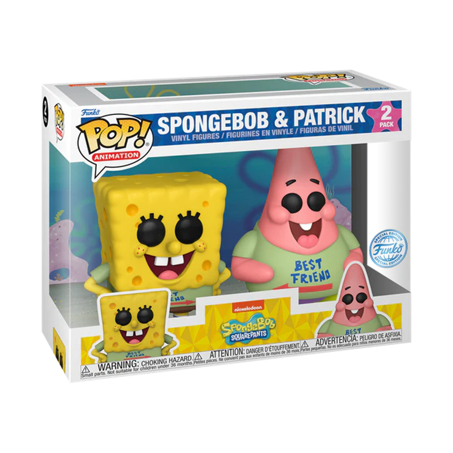 SpongeBob SquarePants - SpongeBob & Patrick Best Friends Funko Pop! 2-Pack (DAMAGED BOX)