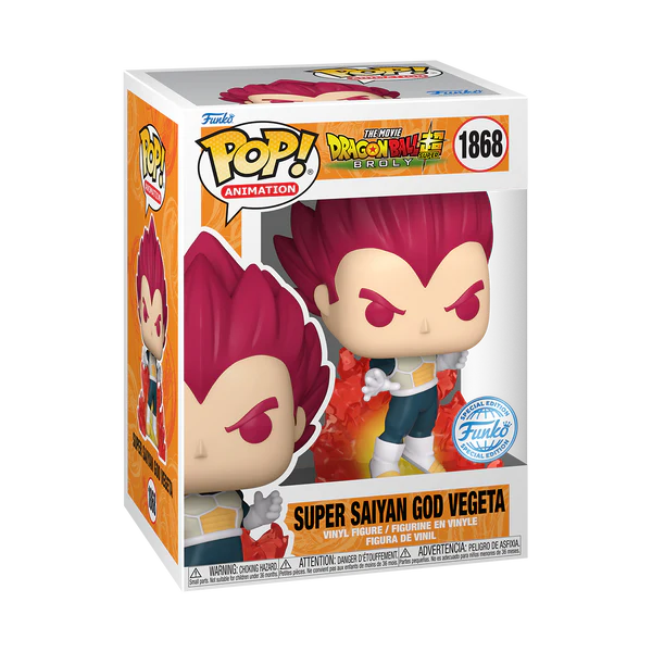 Dragon Ball Super: Broly - Super Saiyan God Vegeta (with energy flames) Funko Pop!