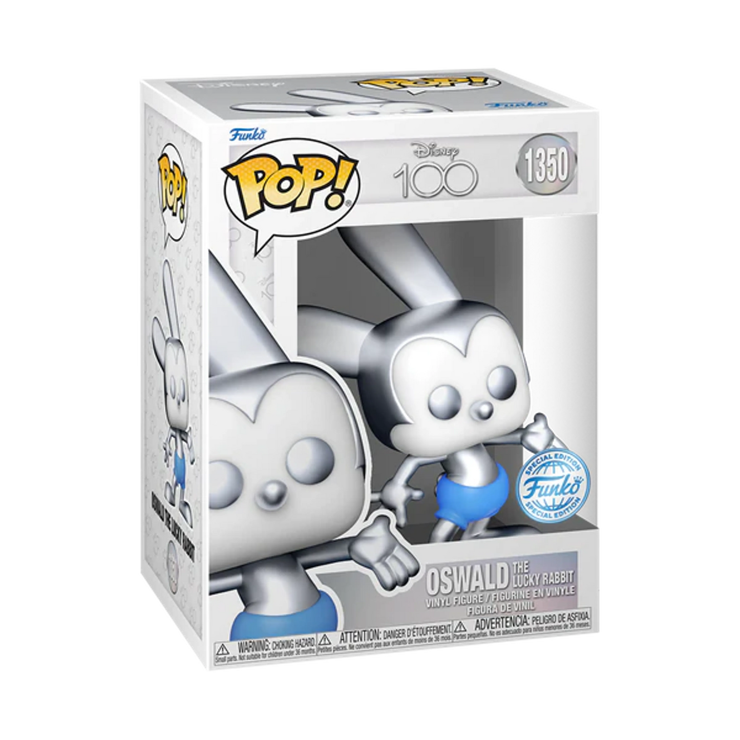 Disney 100 - Oswald The Lucky Rabbit (Platinum) Funko Pop!