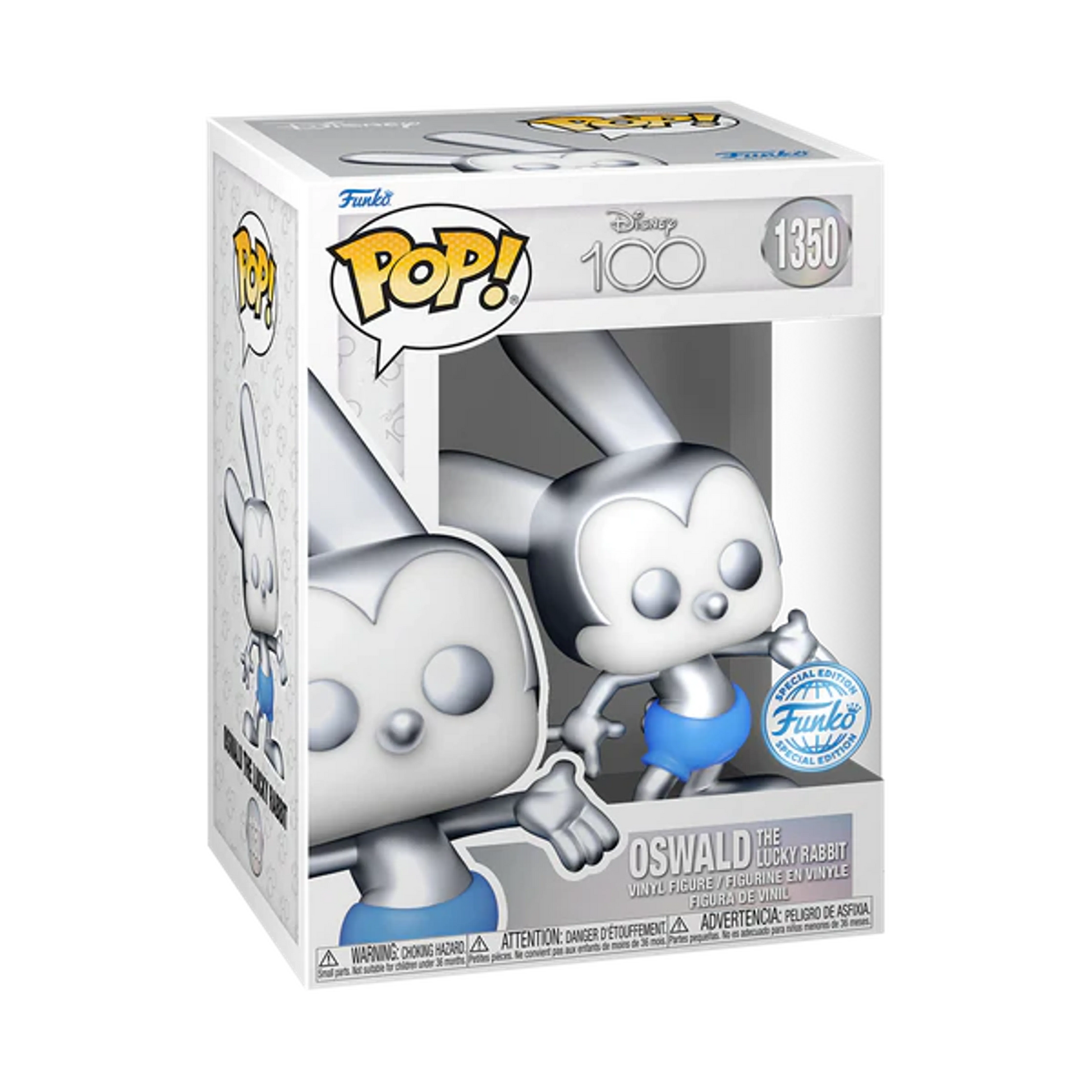 Disney 100 - Oswald The Lucky Rabbit (Platinum) Funko Pop!