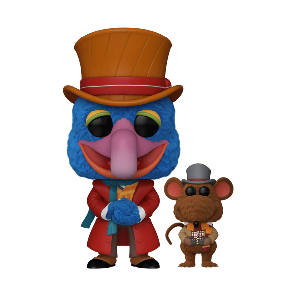 The Muppet Christmas Carol - Charles Dickens with Rizzo (Flocked) Funko Pop!