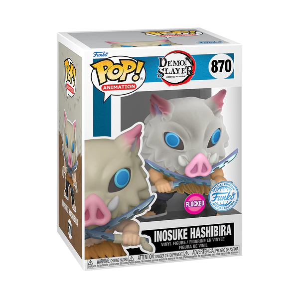 Demon Slayer - Inosuke Hashibira Flocked #870 Funko Pop!