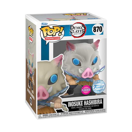 Demon Slayer - Inosuke Hashibira Flocked #870 Funko Pop!