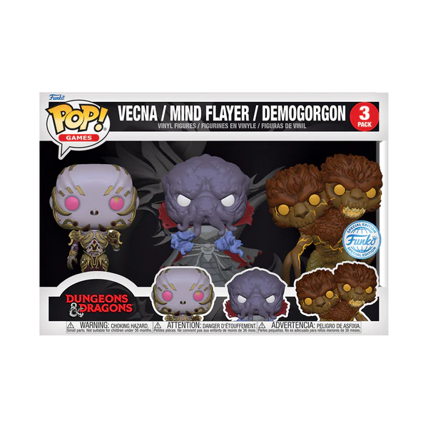 Dungeons & Dragons - Vecna, Mind Flayer & Demogorgon Funko Pop! 3-Pack