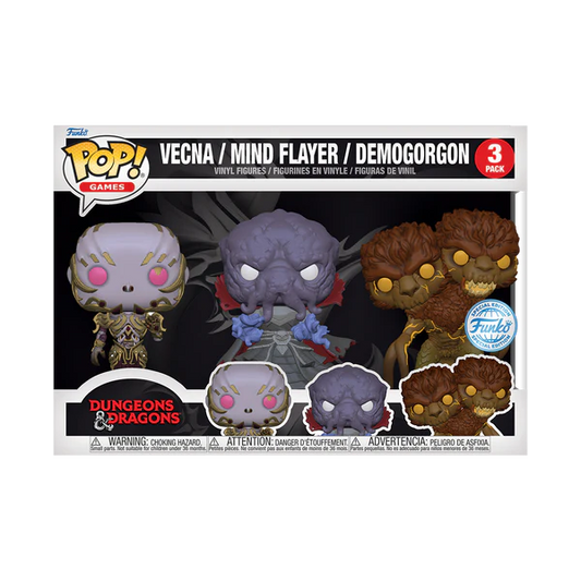 Dungeons & Dragons - Vecna, Mind Flayer & Demogorgon Funko Pop! 3-Pack