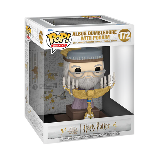 Harry Potter And The Prisoner Of Azkaban - Dumbledore with Podium Funko Pop! Deluxe
