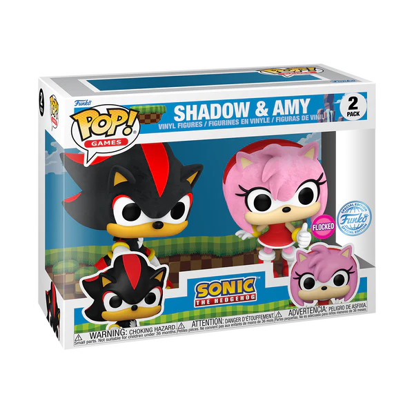 Sonic The Hedgehog - Shadow and Amy (Flocked) Funko Pop! 2-Pack