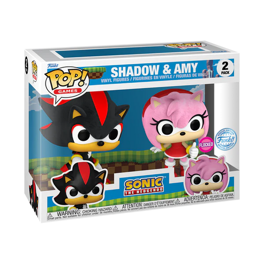 Sonic The Hedgehog - Shadow and Amy (Flocked) Funko Pop! 2-Pack