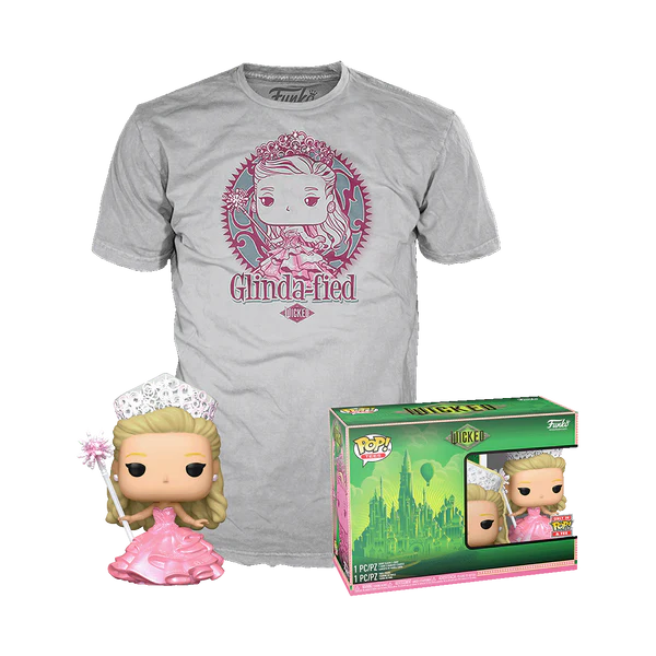 Wicked - Glinda Pearlescent Funko Pop! & Tee (Size Small)