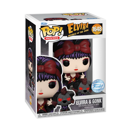 Elvira: Mistress of the Dark - Elvira and Gonk (Moonlight) Funko Pop!