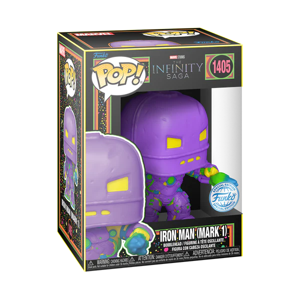 Marvel: The Infinity Saga - Iron Man (Mark 1) Blacklight Funko Pop!