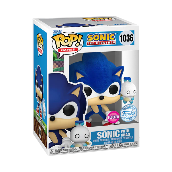 Sonic the Hedgehog - Sonic With Chao (Flocked) Funko Pop!