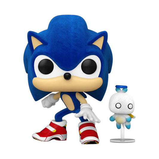 Sonic the Hedgehog - Sonic With Chao (Flocked) Funko Pop!