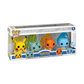 Pokemon - Starters (Gen 1) Pikachu, Bulbasaur, Charmander & Squirtle Funko Pop! 4-pack