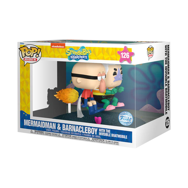 SpongeBob SquarePants - Mermaidman and Barnacleboy with the Invisible Boatmobile Funko Pop! Ride