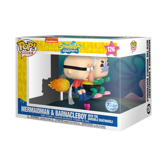 SpongeBob SquarePants - Mermaidman and Barnacleboy with the Invisible Boatmobile Funko Pop! Ride