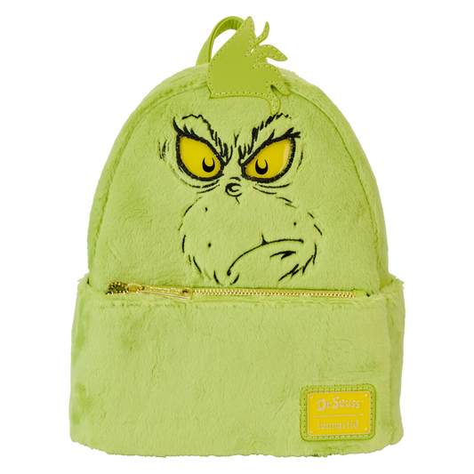 Loungefly Dr. Seuss' How The Grinch Stole Christmas! Plush Cosplay Light Up Mini Backpack