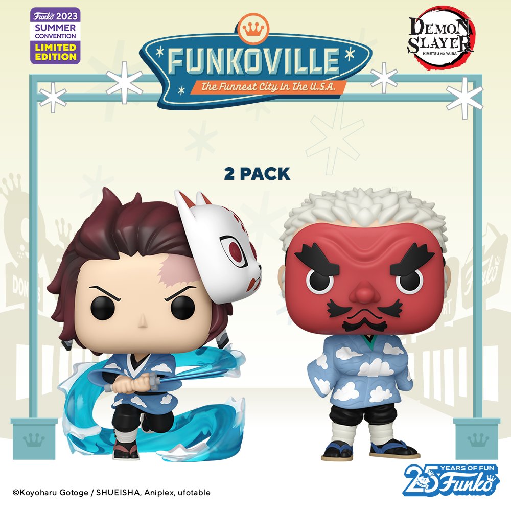 Demon Slayer Funko Pop SDCC (Shared Sticker) orders 2 Pack Tanjiro & Urokodaki