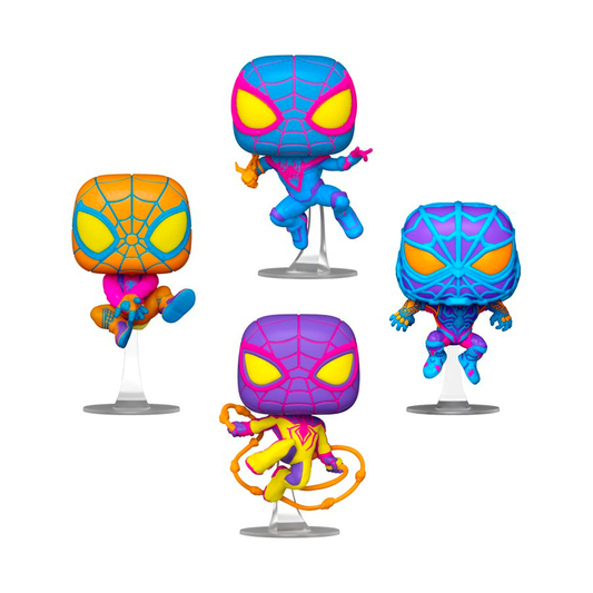 Spider-Man Miles Morales - Miles Morales Blacklight 4-Pack Funko Pop!