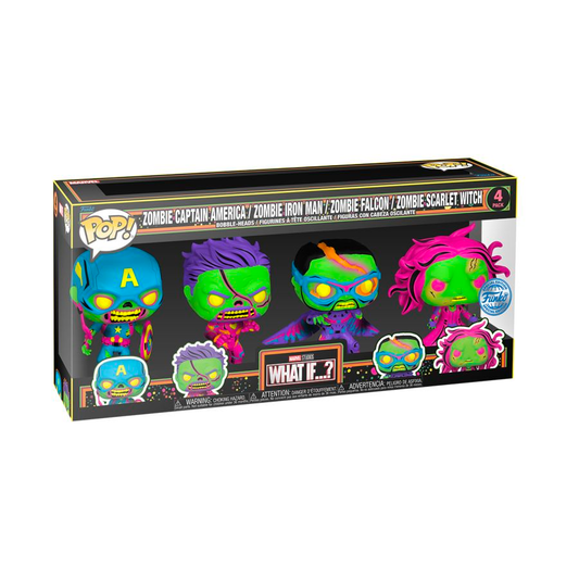 Marvel - What If...? Blacklight 4-Pack Funko Pop!