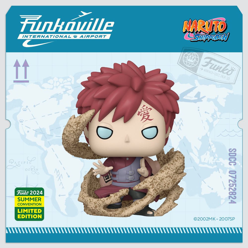 Naruto: Shippuden -  Gaara Sand Jutsu 2024 Summer Convention Exclusive Funko Pop!