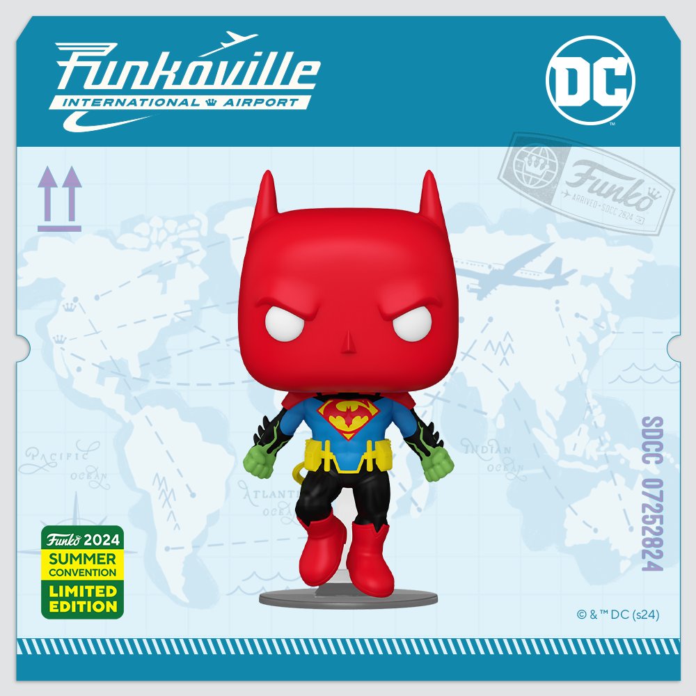 Batman/Superman: World’s Finest -  Batman / Superman Fusion 2024 Summer Convention Exclusive Funko Pop!