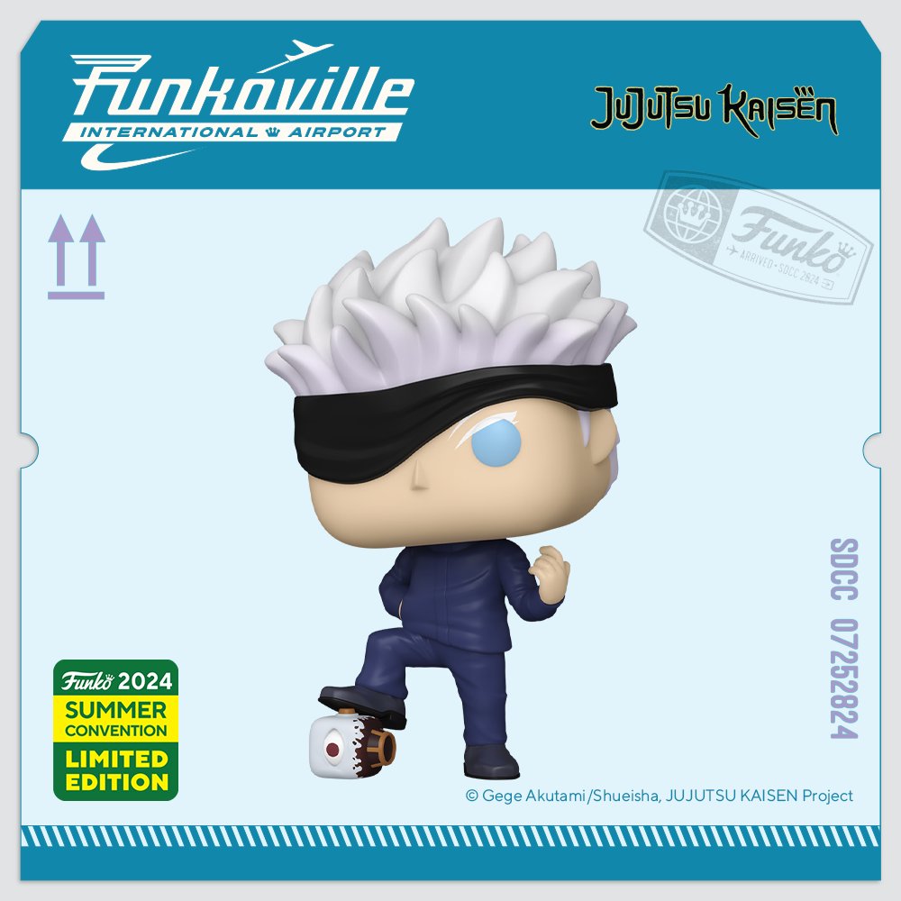 Jujutsu Kaisen -  Satoru Gojo with defeated Jogo 2024 Summer Convention Exclusive Funko Pop!