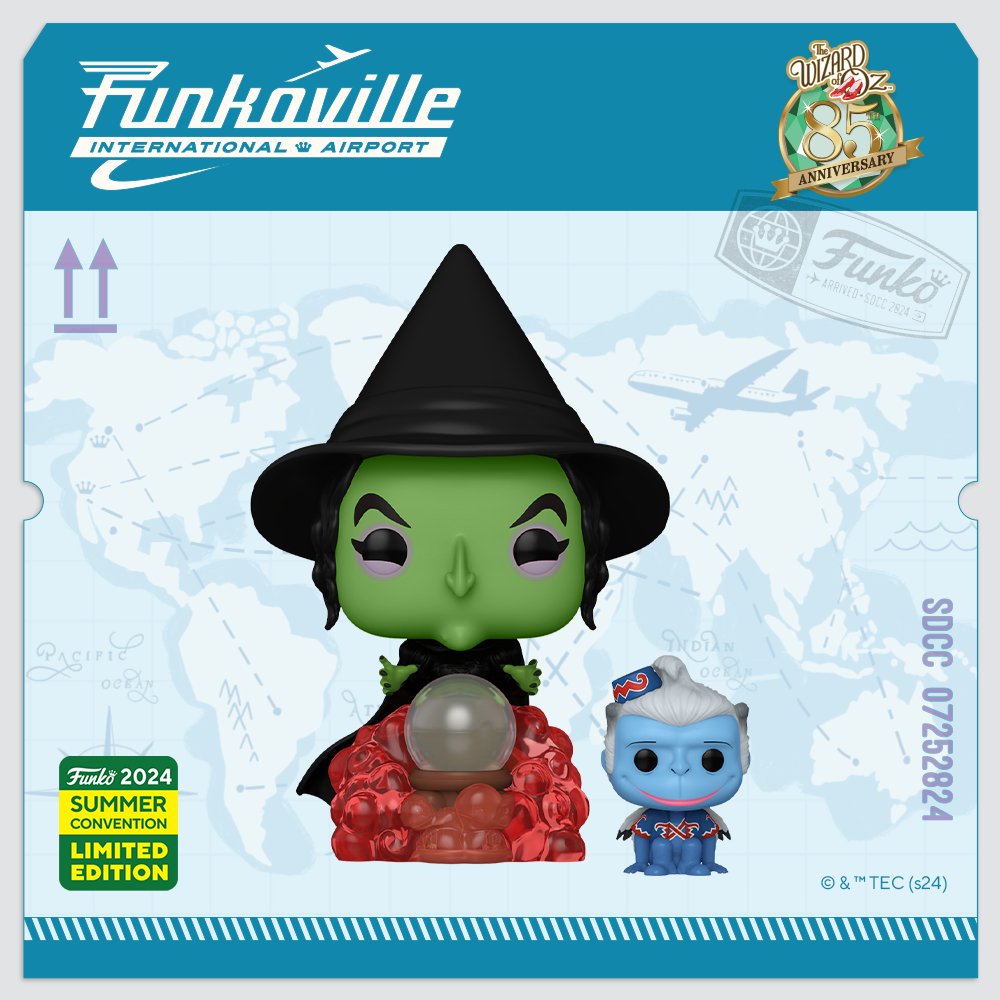 The Wizard of Oz -  Wicked Witch with Winged Monkey 2024 Summer Convention Exclusive Funko Pop!